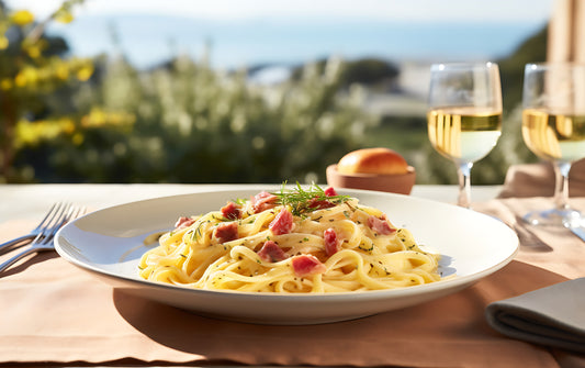 🍝 Romige Spaghetti Carbonara met een Pittige Touch