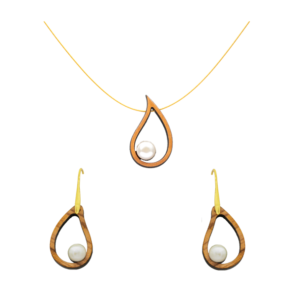 Stagona sieradenset van olijfhout | Olive Collection