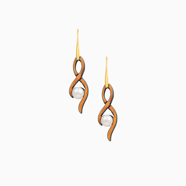 Aionia oorbellen van olijfhout | Olive Collection
