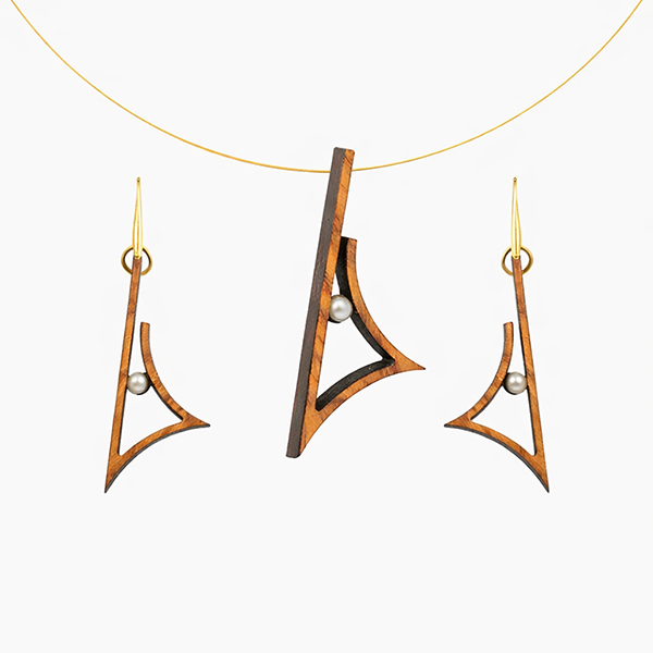 Plevsi sieradenset van olijfhout | Olive Collection