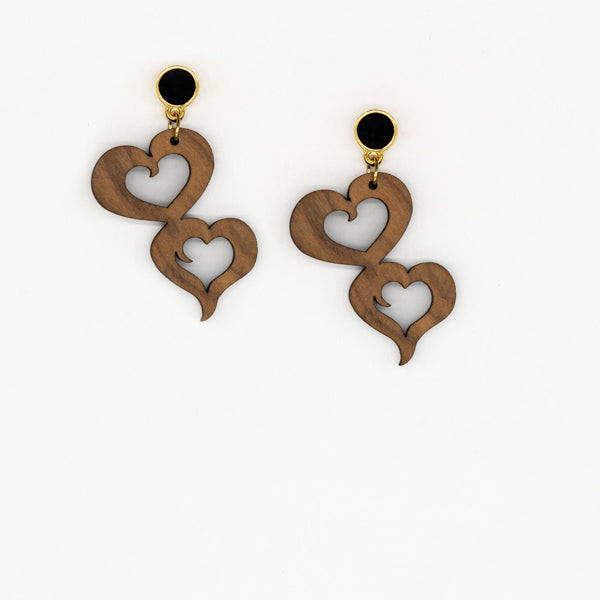 Dyo Kardies oorbellen van olijfhout | Olive Collection