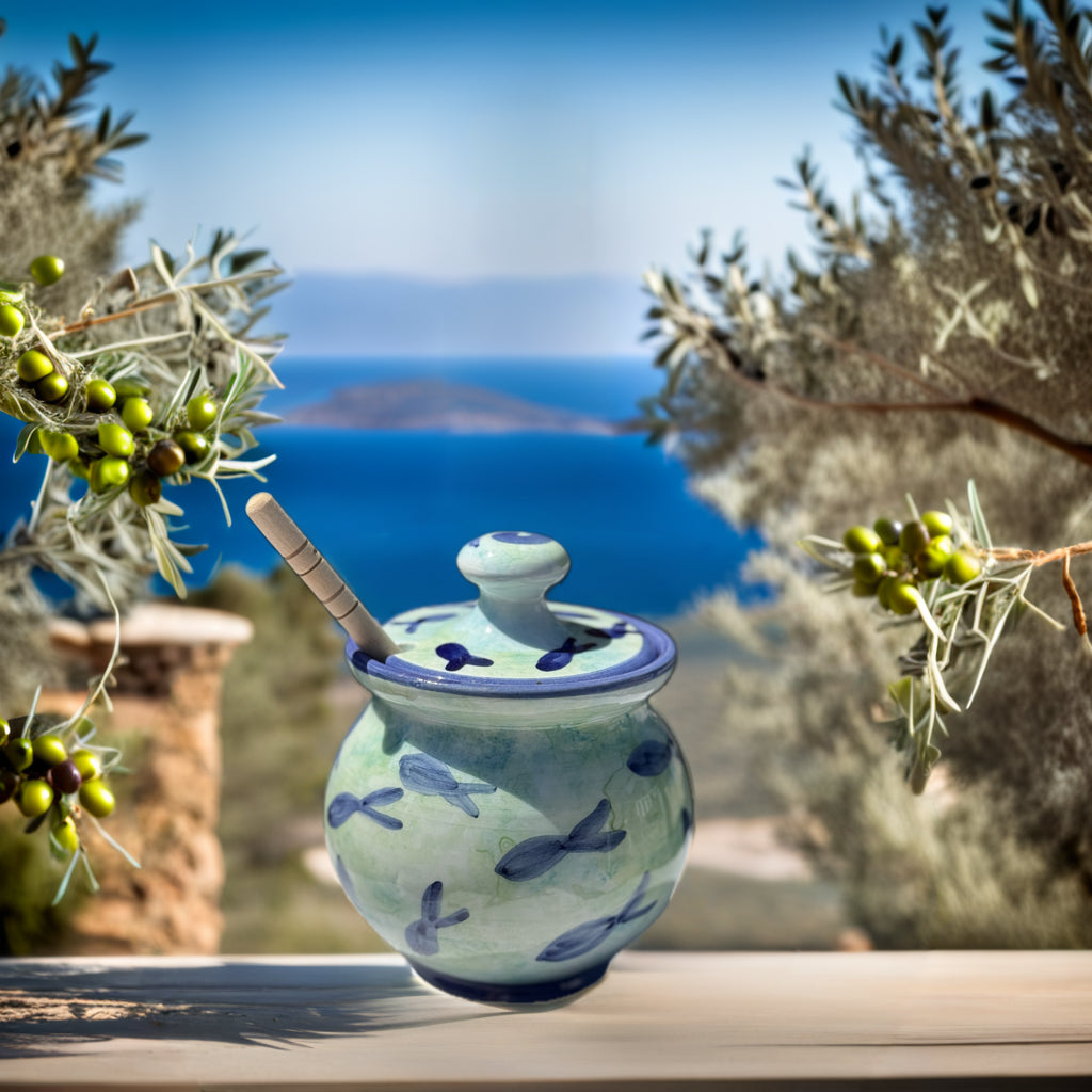 Honey pot Poppi Art Samos/ Red fish