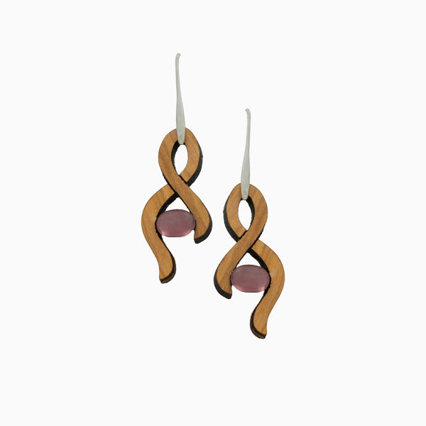 Aionia oorbellen van olijfhout | Olive Collection