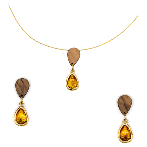 Chryso sieradenset van olijfhout | Olive Collection