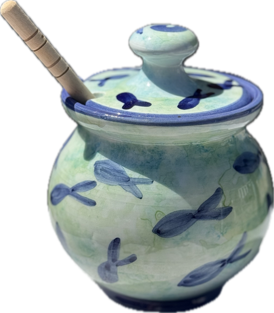 Honey pot Poppi Art Samos/ Red fish
