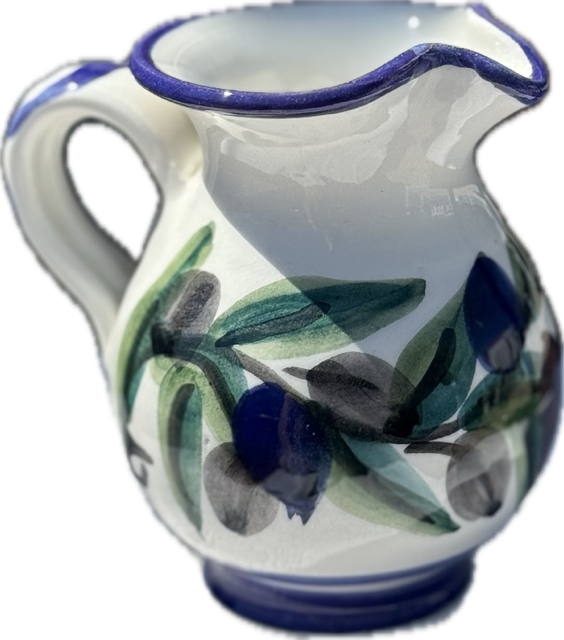 Kannetje met handvat/ Olijven (10cm)
