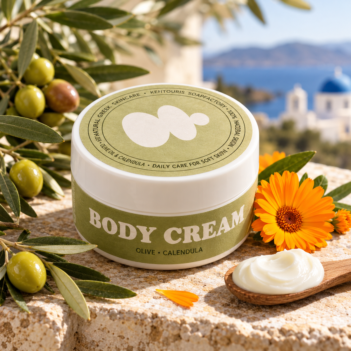 Griekse Bodycrème met Olijfolie & Calendula – Kentouris
