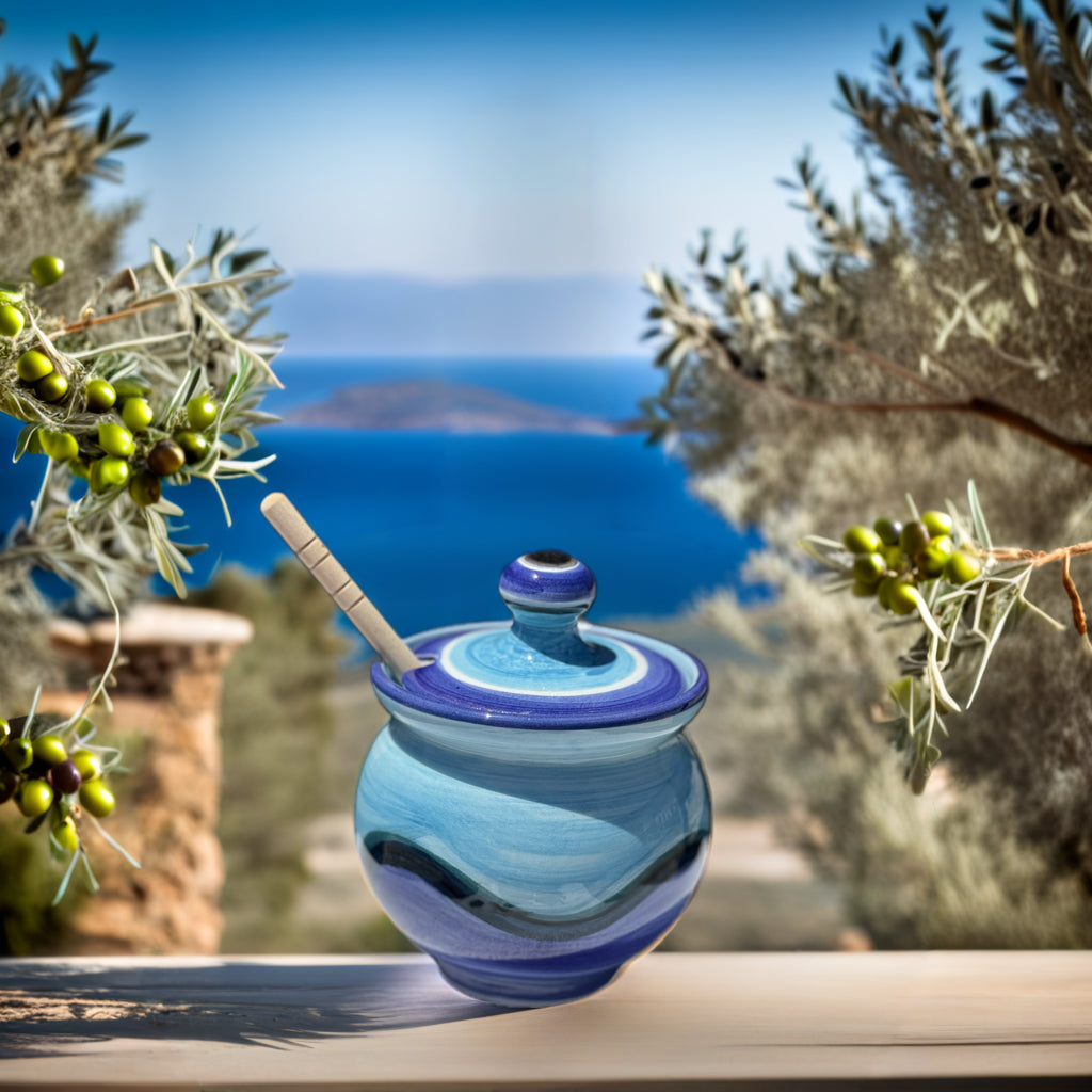 Honingpotje Poppi Art Samos/ Griekse blauw