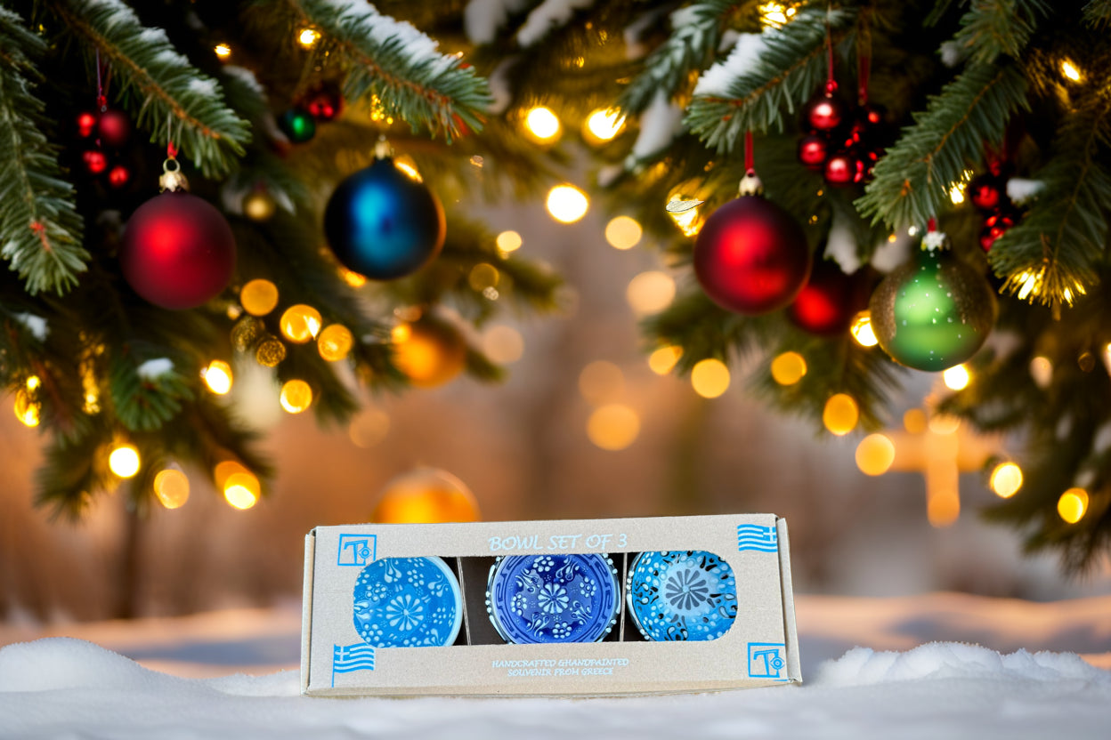 Handgemaakte & Handbeschilderde Keramieken Schaaltjes uit Rhodos (Set van 3) – 4