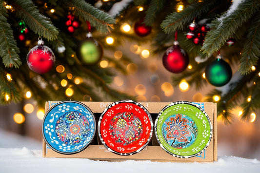 Handgemaakte & Handbeschilderde Keramieken Schaaltjes uit Rhodos (Set van 3) – 1