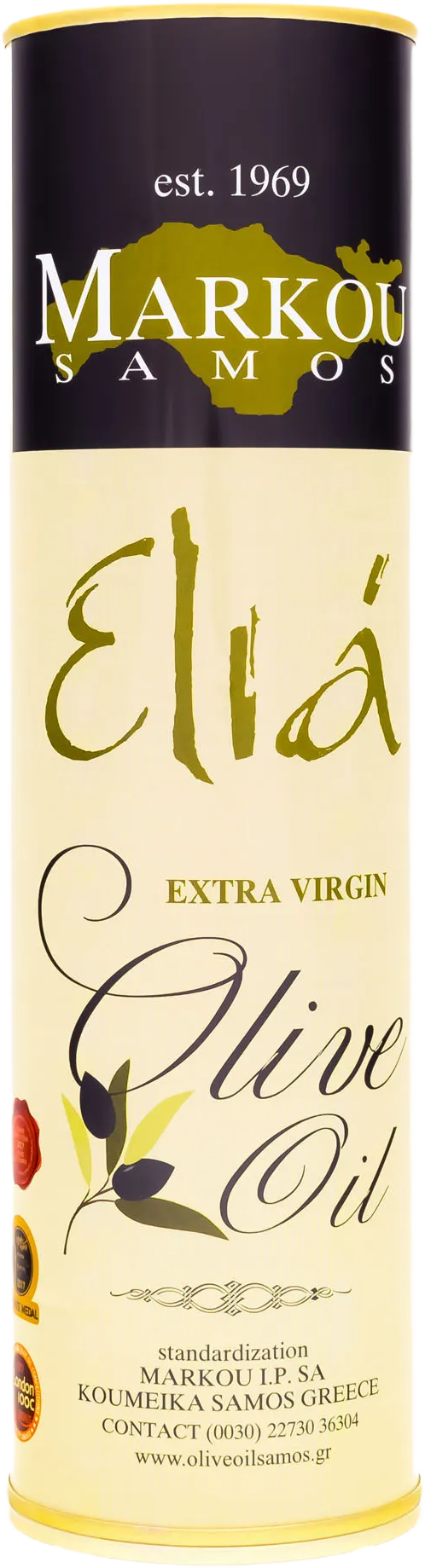 Markou Olijfolie extra vergine 1 liter (blik)