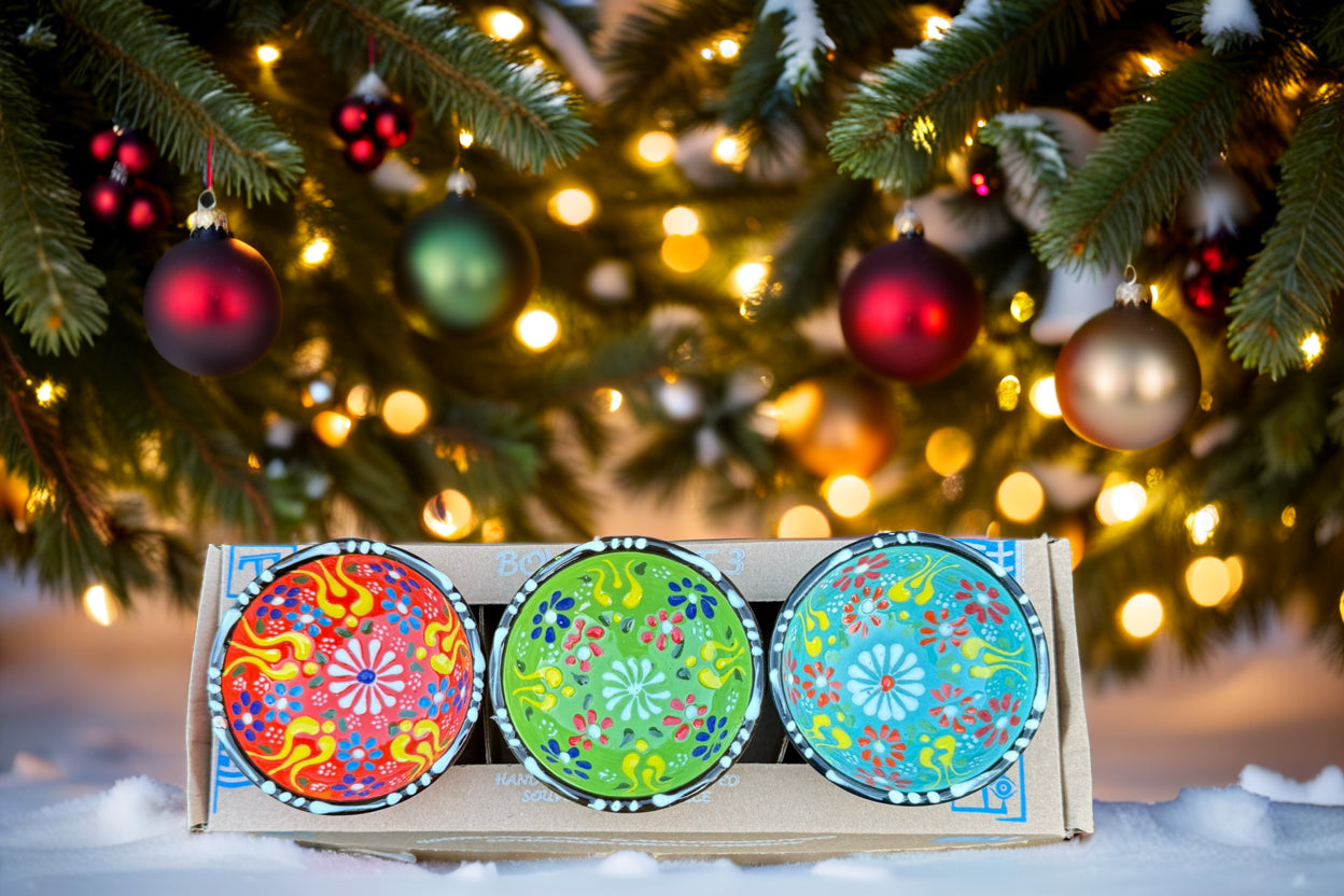 Handgemaakte & Handbeschilderde Keramieken Schaaltjes uit Rhodos (Set van 3) – 13