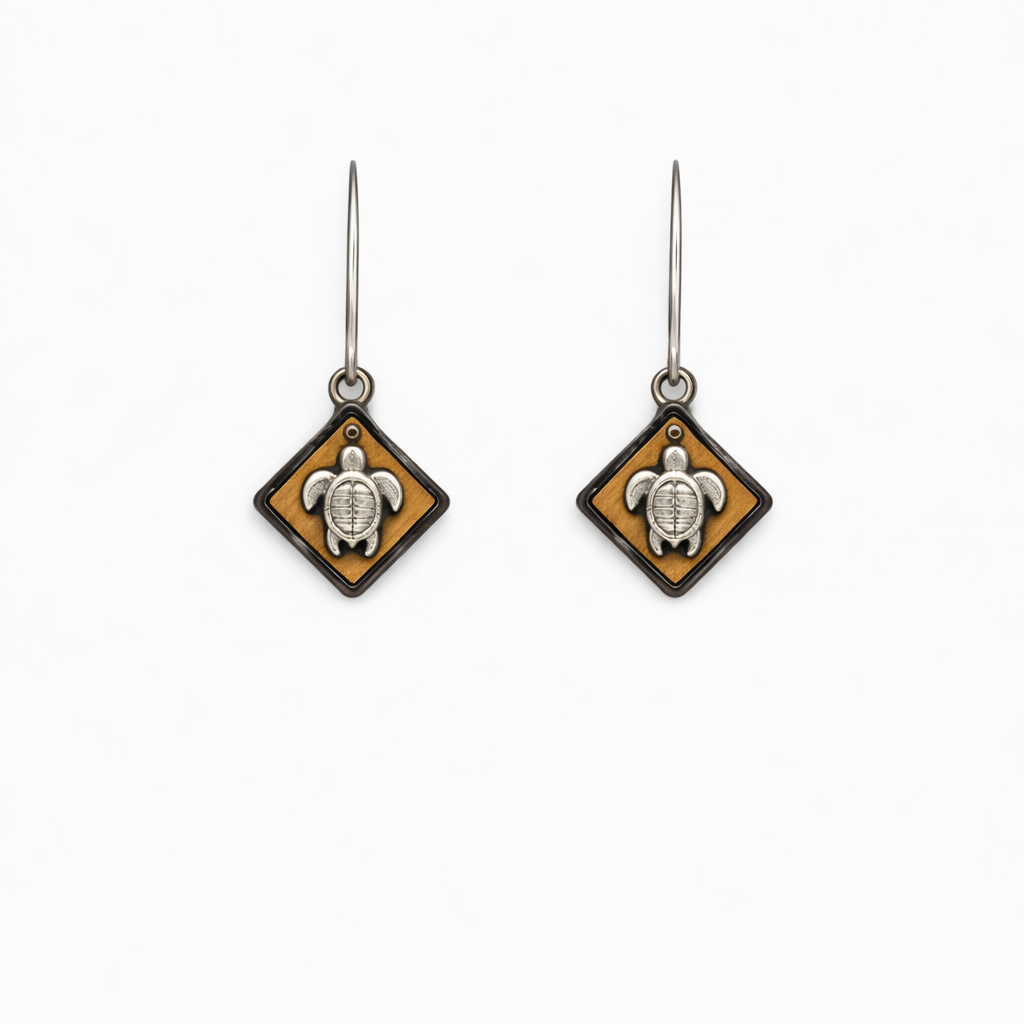 Chelona oorbellen van olijfhout | Olive Collection