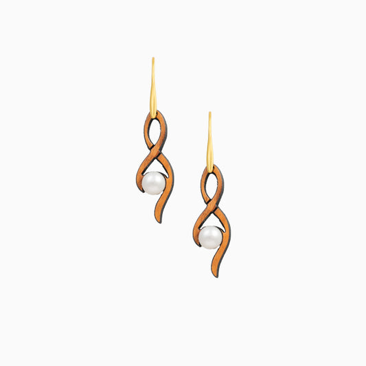 Aionia oorbellen van olijfhout | Olive Collection