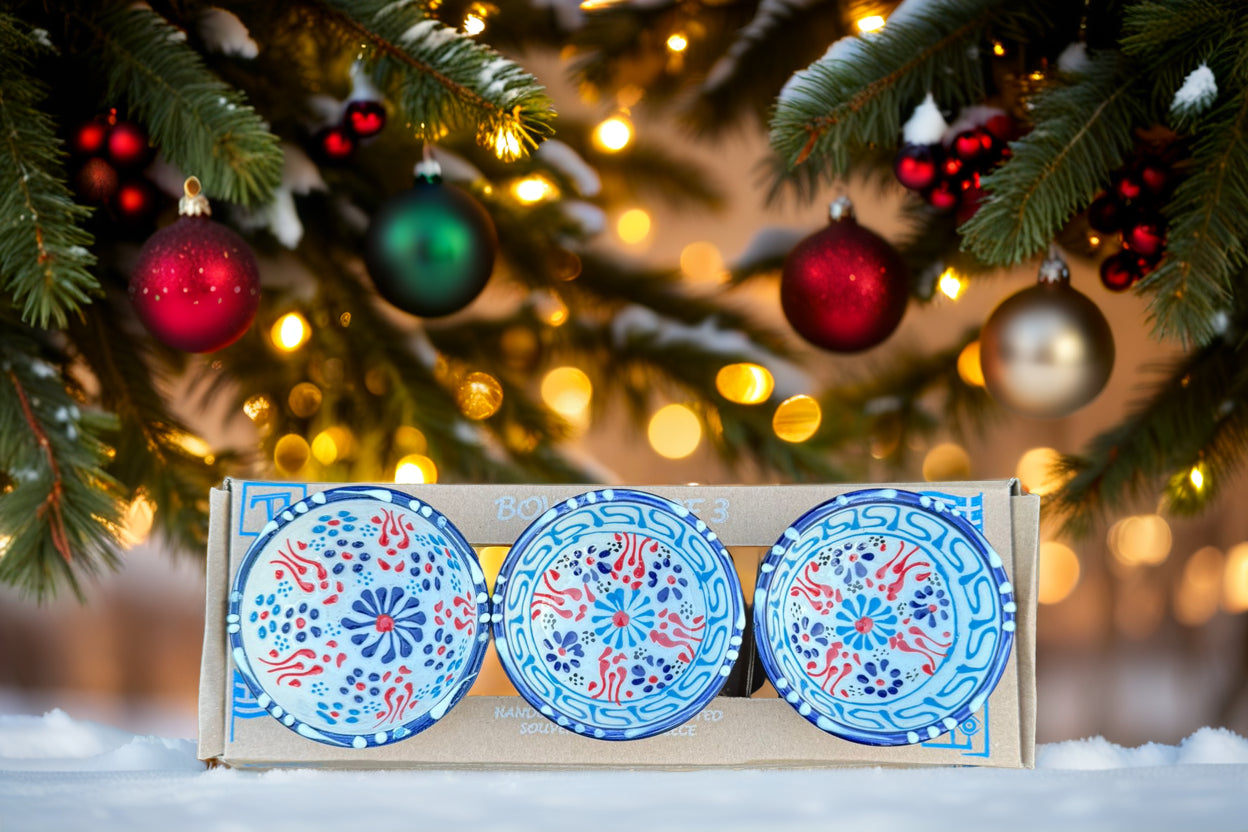 Handgemaakte & Handbeschilderde Keramieken Schaaltjes uit Rhodos (Set van 3) – 8