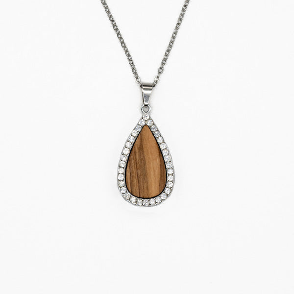 Lampsi hanger van olijfhout met strass | Olive Collection