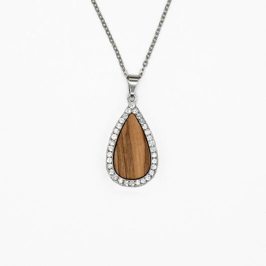 Lampsi hanger van olijfhout met strass | Olive Collection