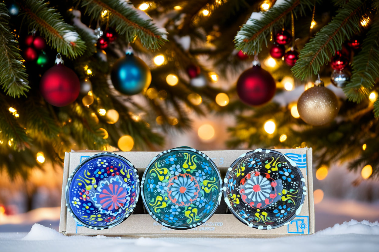 Handgemaakte & Handbeschilderde Keramieken Schaaltjes uit Rhodos (Set van 3) – 9