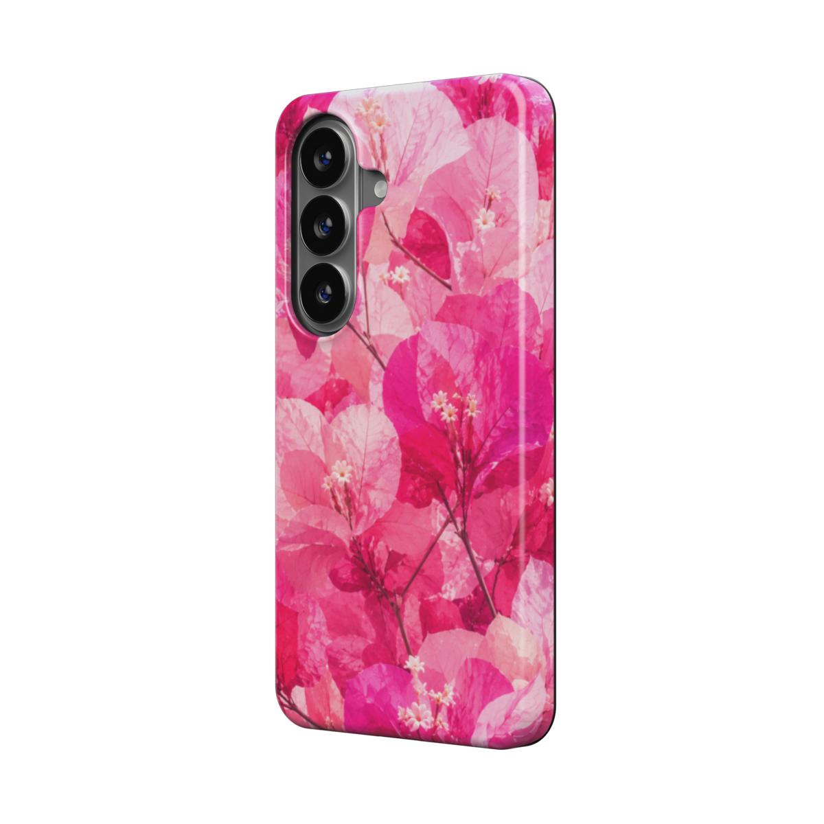 Telelfoonhoesje “Roze Bougainville Droom”