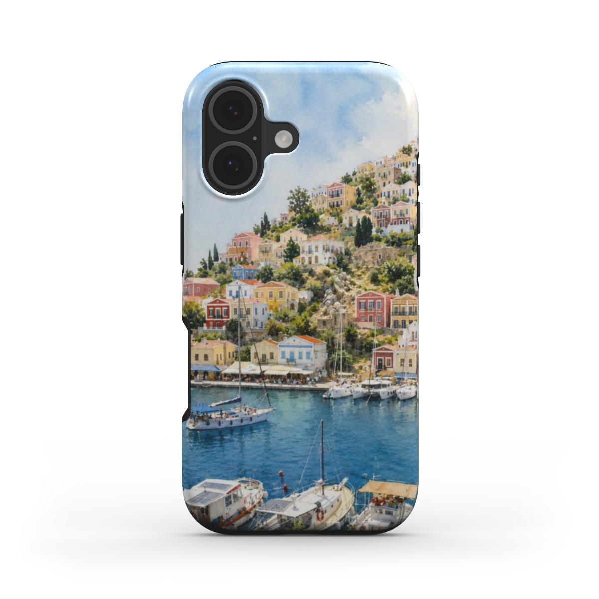 Telefoonhoesje "Symi Havenromantiek"