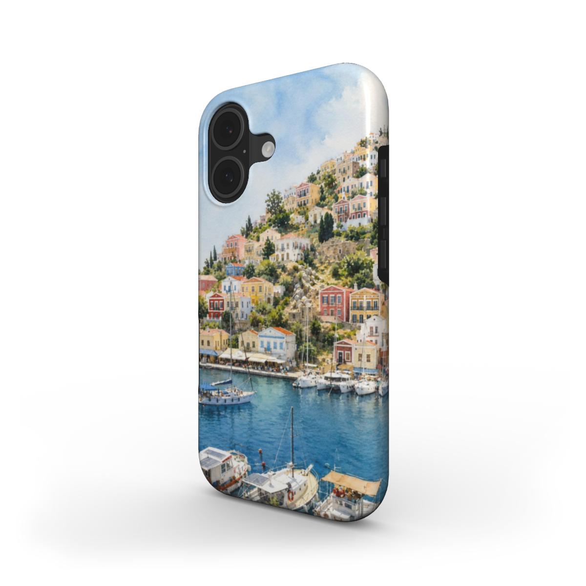 Telefoonhoesje "Symi Havenromantiek"
