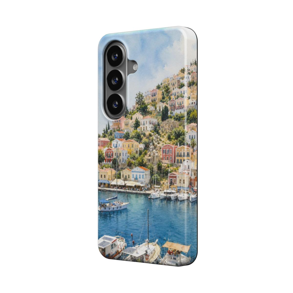 Telefoonhoesje "Symi Havenromantiek"