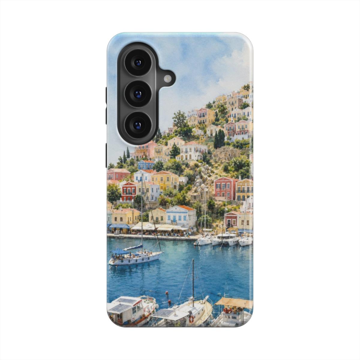 Telefoonhoesje "Symi Havenromantiek"