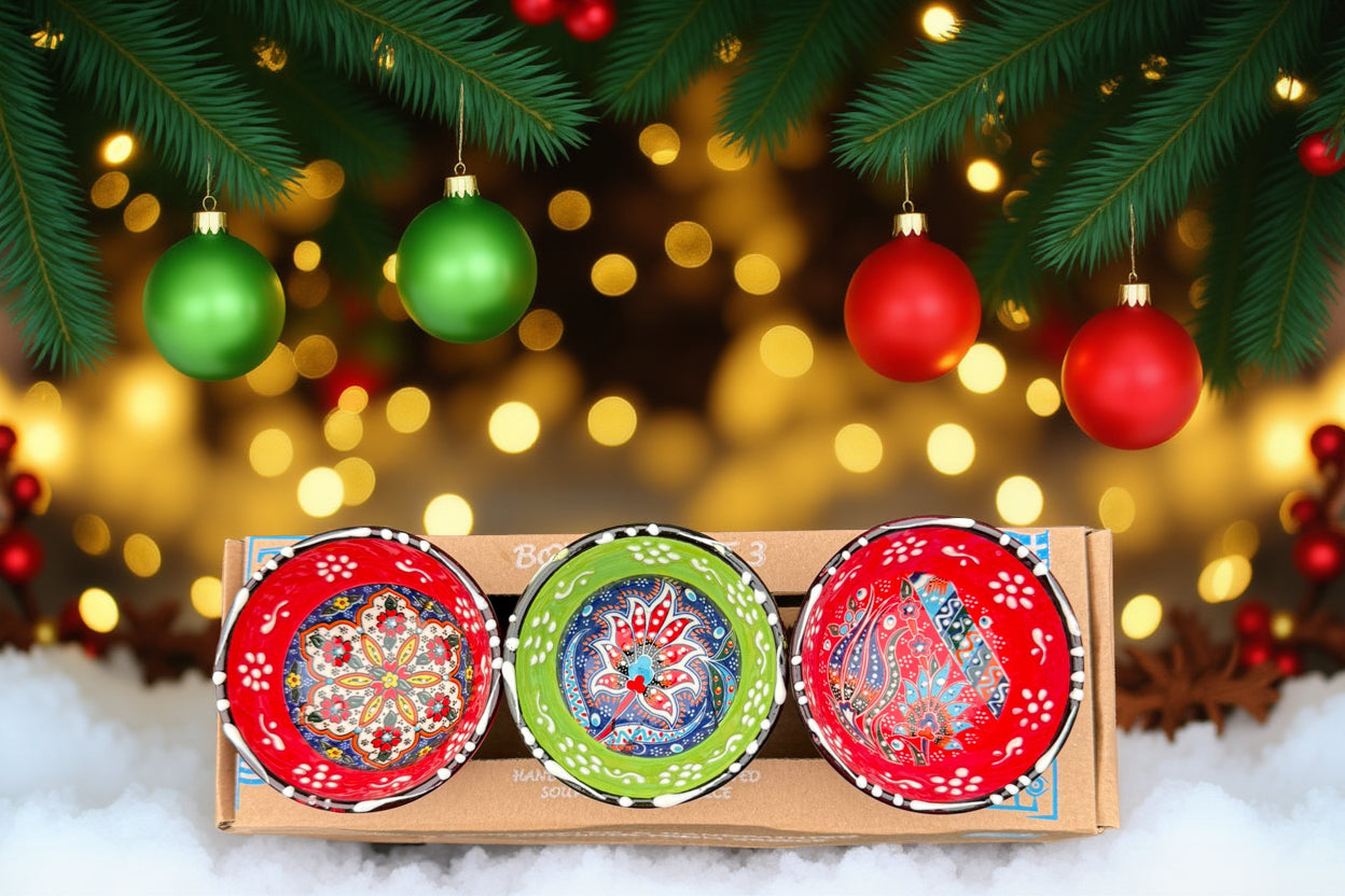 Handgemaakte & Handbeschilderde Keramieken Schaaltjes uit Rhodos (Set van 3) – 7