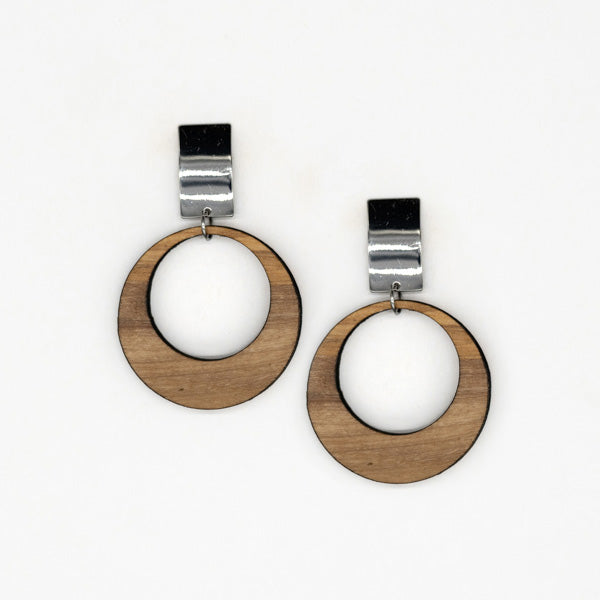 Selini oorbellen van olijfhout | Olive Collection