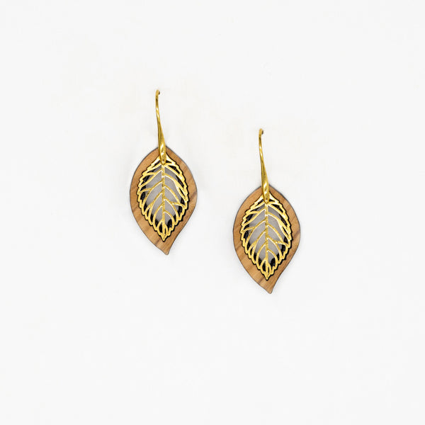 Fyllo oorbellen van olijfhout | Olive Collection