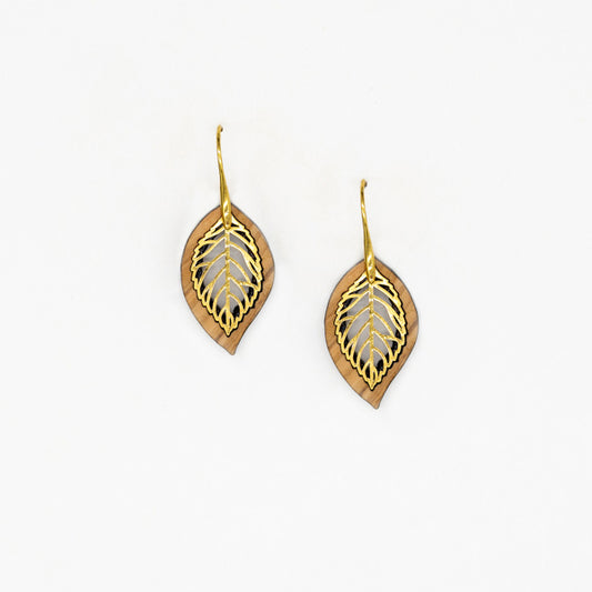 Fyllo oorbellen van olijfhout | Olive Collection