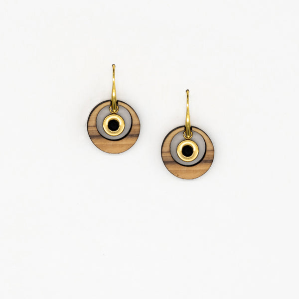 Fos oorbellen van olijfhout | Olive Collection