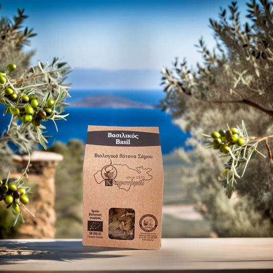 Klironomou biologische kruiden Samos - Basilicum (20 gram)