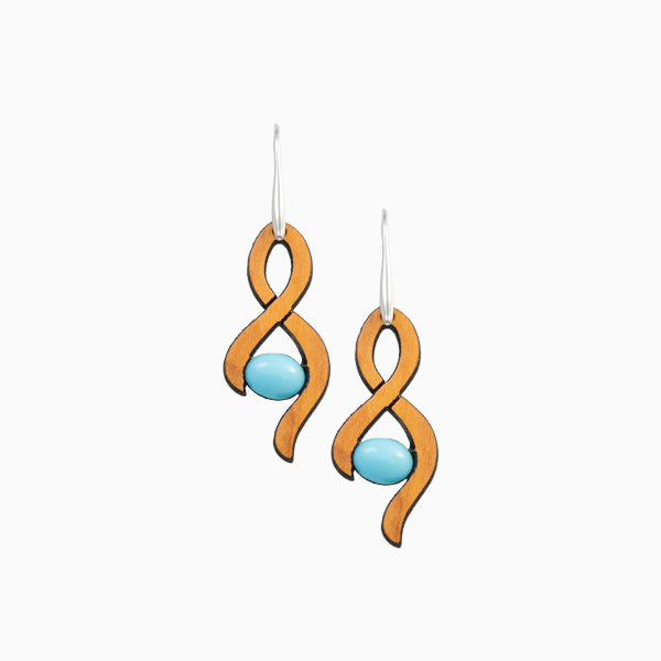 Aionia oorbellen van olijfhout | Olive Collection