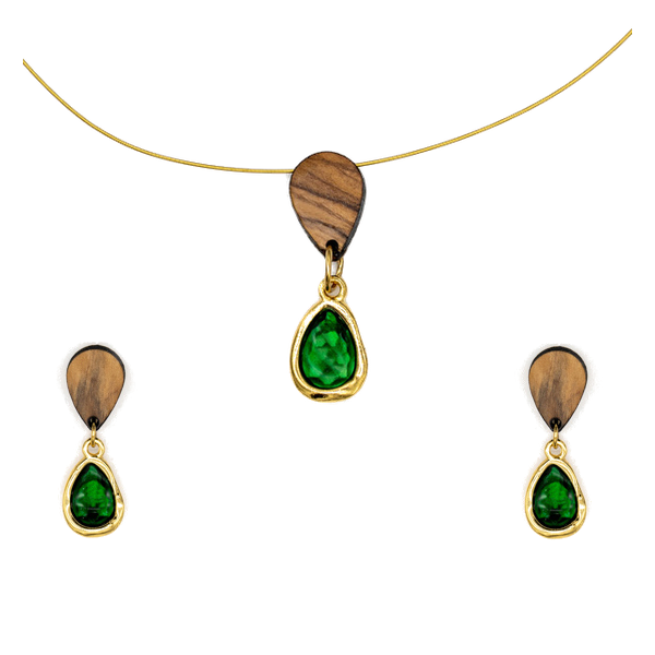 Chryso sieradenset van olijfhout | Olive Collection