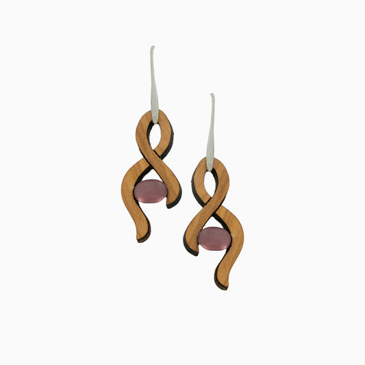 Aionia oorbellen van olijfhout | Olive Collection