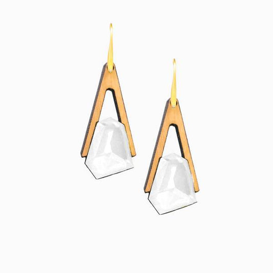 Petra oorbellen van olijfhout | Olive Collection