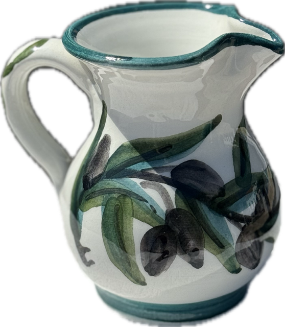 Kannetje met handvat/ Olijven II (10cm)
