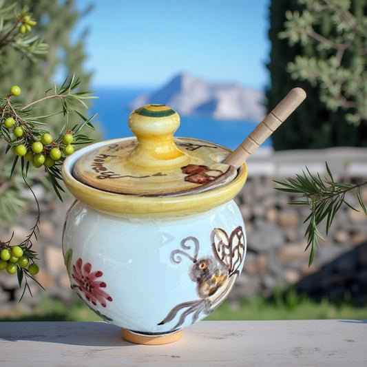 Honingpotje Poppi Art Samos/ Bijen Geel