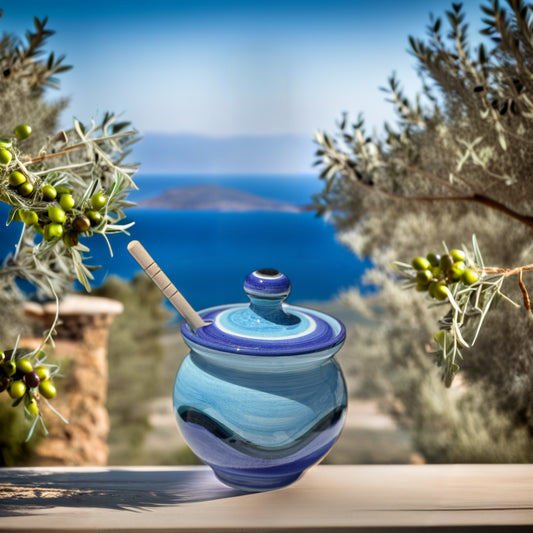 Honingpotje Poppi Art Samos/ Griekse blauw