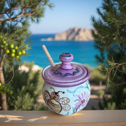 Honingpotje Poppi Art Samos/ Bijen Paars