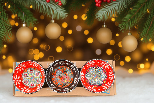 Handgemaakte & Handbeschilderde Keramieken Schaaltjes uit Rhodos (Set van 3) – 11