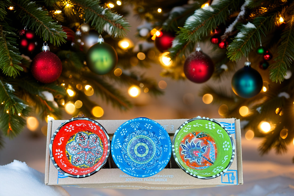 Handgemaakte & Handbeschilderde Keramieken Schaaltjes uit Rhodos (Set van 3) – 10