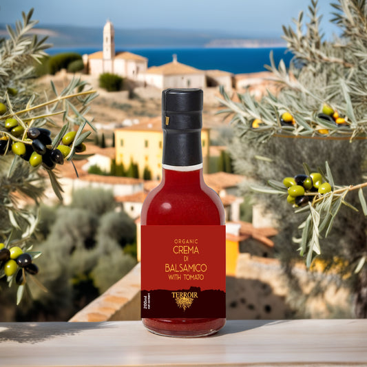 Biologische Crema Di Balsamico Tomato 200ml - 100% Natuurlijk, Zonder Conserveringsmiddelen of Toevoegingen