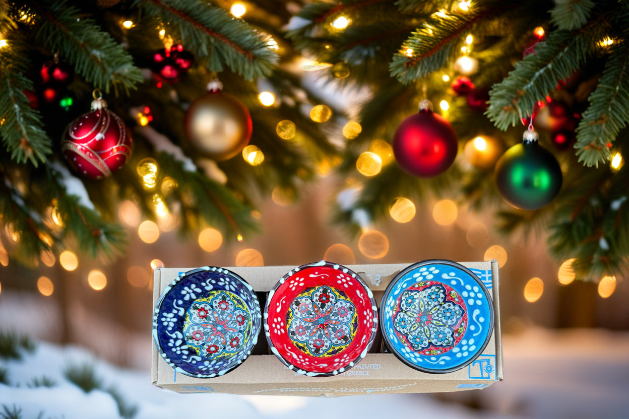 Handgemaakte & Handbeschilderde Keramieken Schaaltjes uit Rhodos (Set van 3) – 14